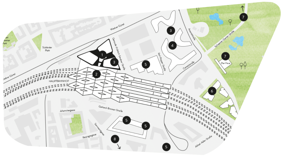 Lageplan des ICON VIENNA